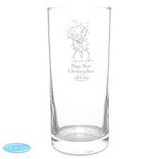 Personalised Me to You Engraved Wedding Boy Hi Ball Glass Image Preview